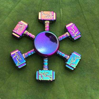 28 Styles Fidget Decompression Toy Spinner Finger Spinner Metal Rainbow Color Alloy Metal Anti-Anxiety Toy for Kids Adults Gifts