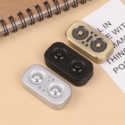 Owl Push Slider Fidget Slider Toy Adult Metal Fidget Toy Finger Push Spin Coins Toys