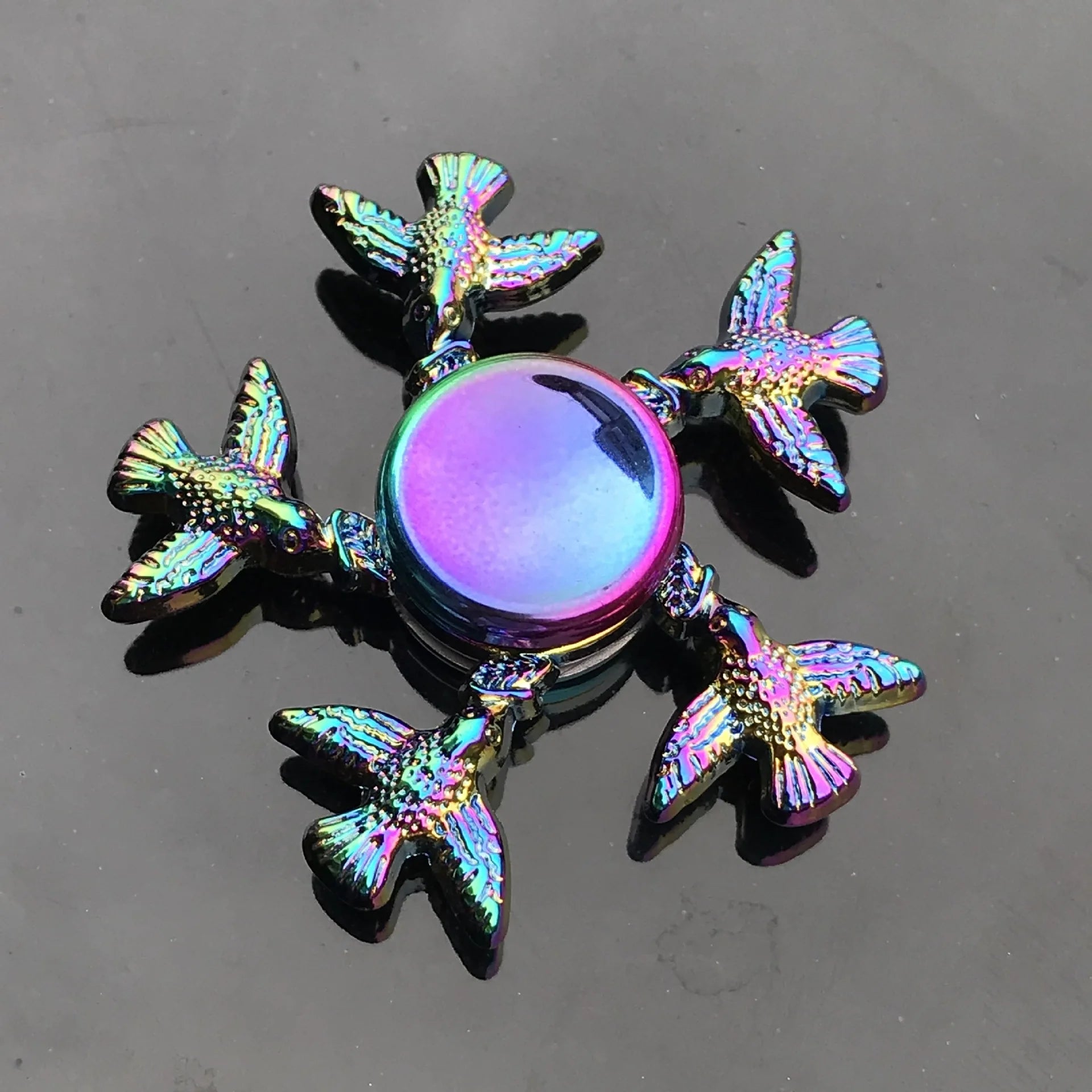 28 Styles Fidget Decompression Toy Spinner Finger Spinner Metal Rainbow Color Alloy Metal Anti-Anxiety Toy for Kids Adults Gifts