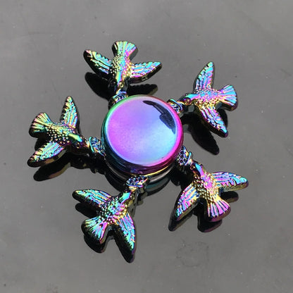 28 Styles Fidget Decompression Toy Spinner Finger Spinner Metal Rainbow Color Alloy Metal Anti-Anxiety Toy for Kids Adults Gifts