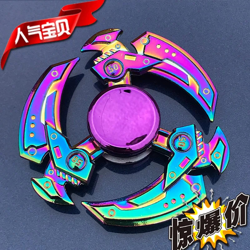 28 Styles Fidget Decompression Toy Spinner Finger Spinner Metal Rainbow Color Alloy Metal Anti-Anxiety Toy for Kids Adults Gifts