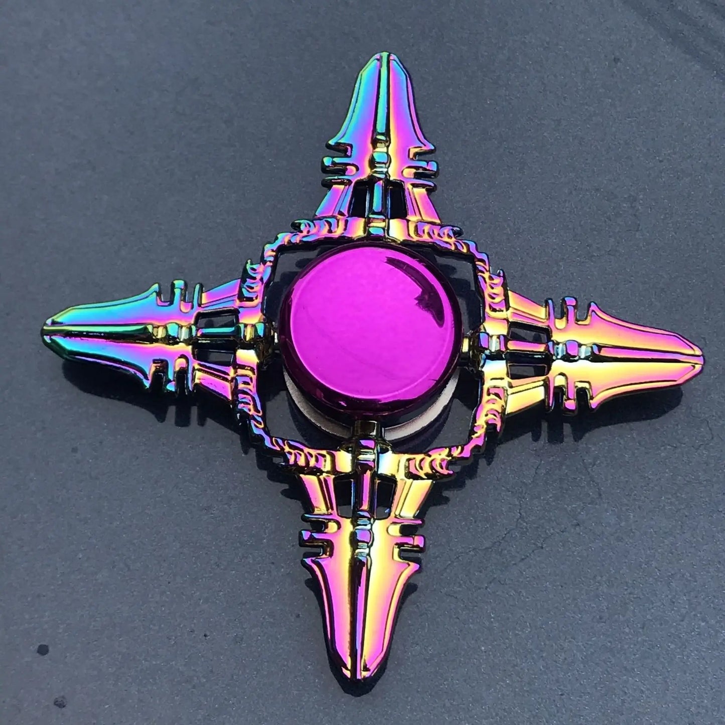 28 Styles Fidget Decompression Toy Spinner Finger Spinner Metal Rainbow Color Alloy Metal Anti-Anxiety Toy for Kids Adults Gifts