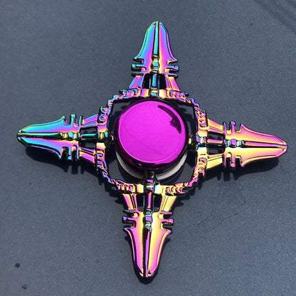 28 Styles Fidget Decompression Toy Spinner Finger Spinner Metal Rainbow Color Alloy Metal Anti-Anxiety Toy for Kids Adults Gifts