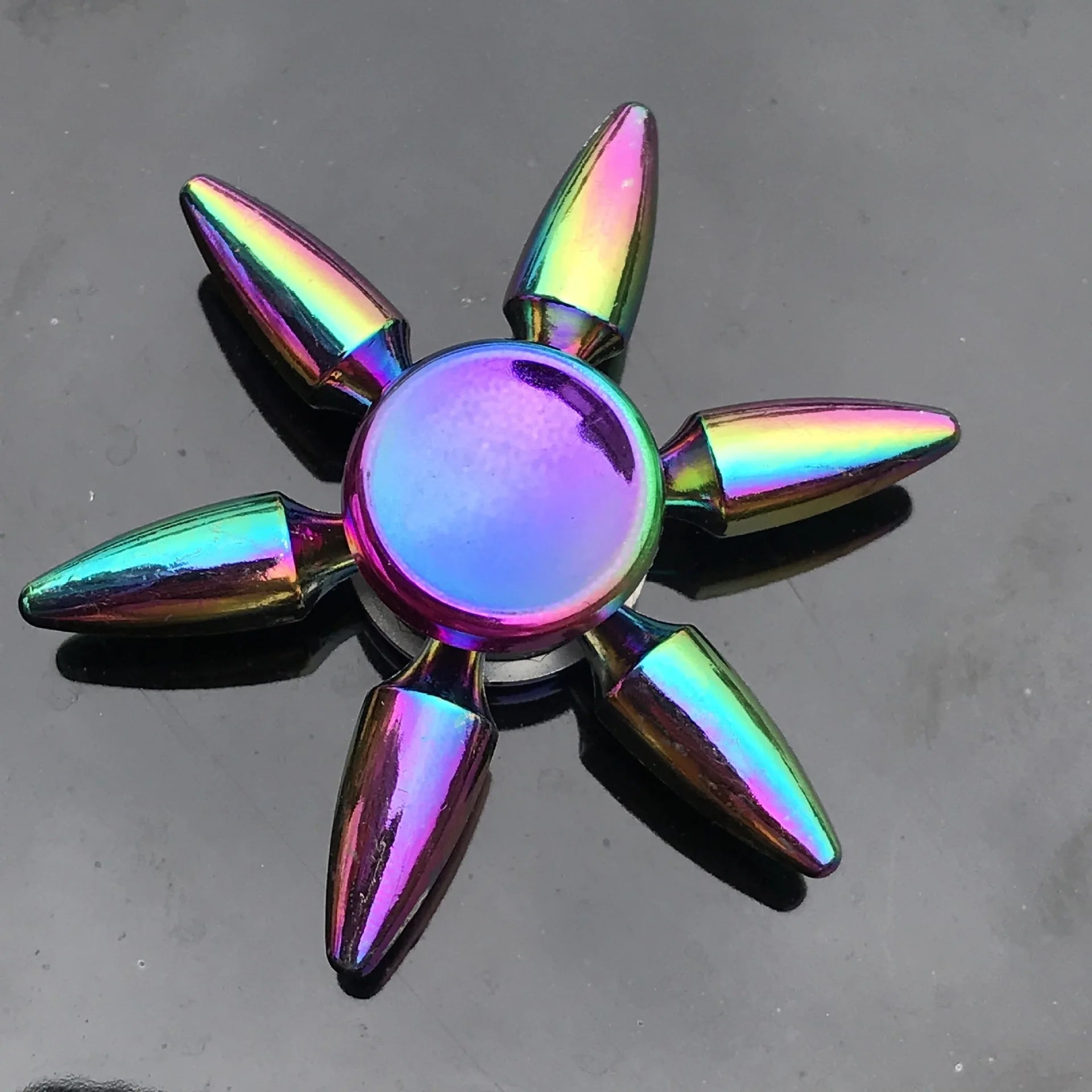 28 Styles Fidget Decompression Toy Spinner Finger Spinner Metal Rainbow Color Alloy Metal Anti-Anxiety Toy for Kids Adults Gifts