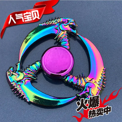 28 Styles Fidget Decompression Toy Spinner Finger Spinner Metal Rainbow Color Alloy Metal Anti-Anxiety Toy for Kids Adults Gifts