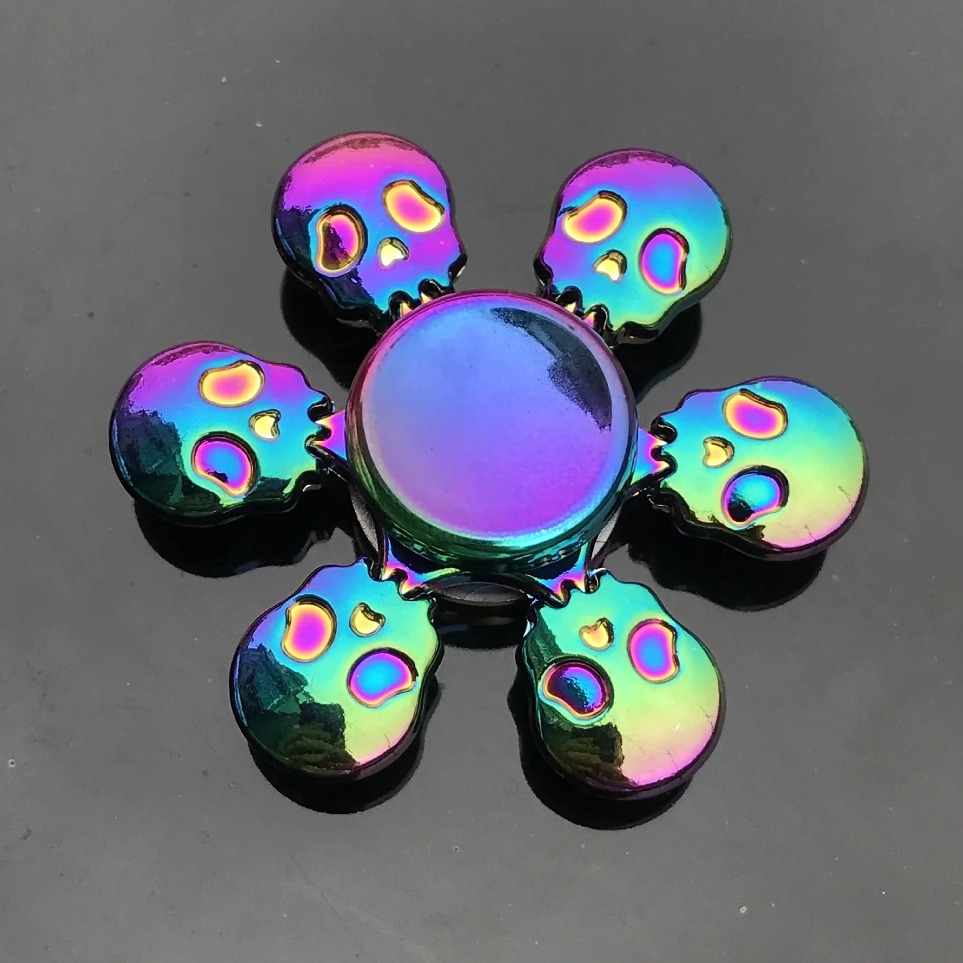 28 Styles Fidget Decompression Toy Spinner Finger Spinner Metal Rainbow Color Alloy Metal Anti-Anxiety Toy for Kids Adults Gifts