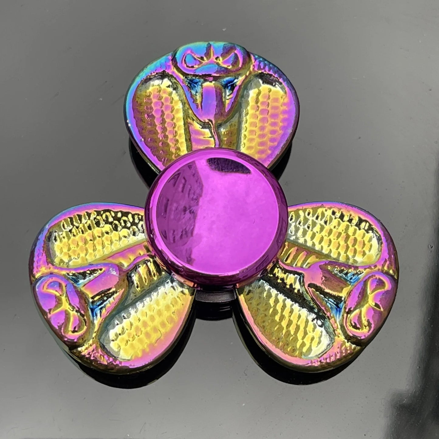 28 Styles Fidget Decompression Toy Spinner Finger Spinner Metal Rainbow Color Alloy Metal Anti-Anxiety Toy for Kids Adults Gifts