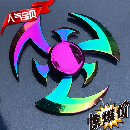 28 Styles Fidget Decompression Toy Spinner Finger Spinner Metal Rainbow Color Alloy Metal Anti-Anxiety Toy for Kids Adults Gifts