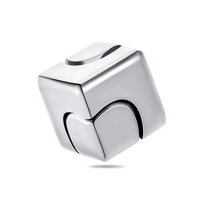 Square Magic Dice Metal Rotate Cube Fidget Spinner Gifts for Adults and Kids ADHD Anxiety Reliever Cool EDC Gadgets